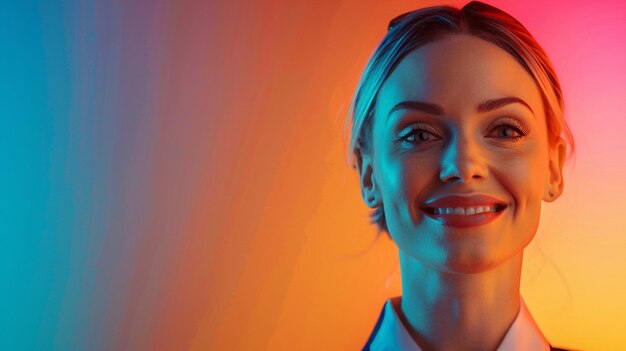 neon testimonial portraits